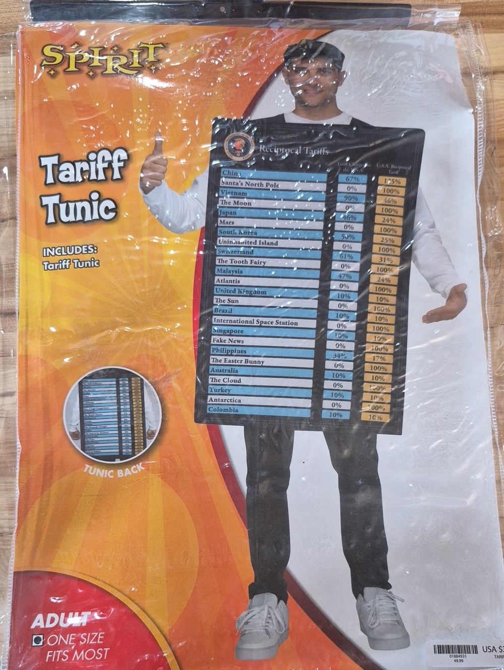 Spirit Halloween Adult Tariff Tunic Costume Unisex